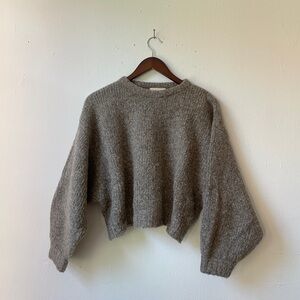 Atelier Delphine Balloon Sleeve Sweater in Deer